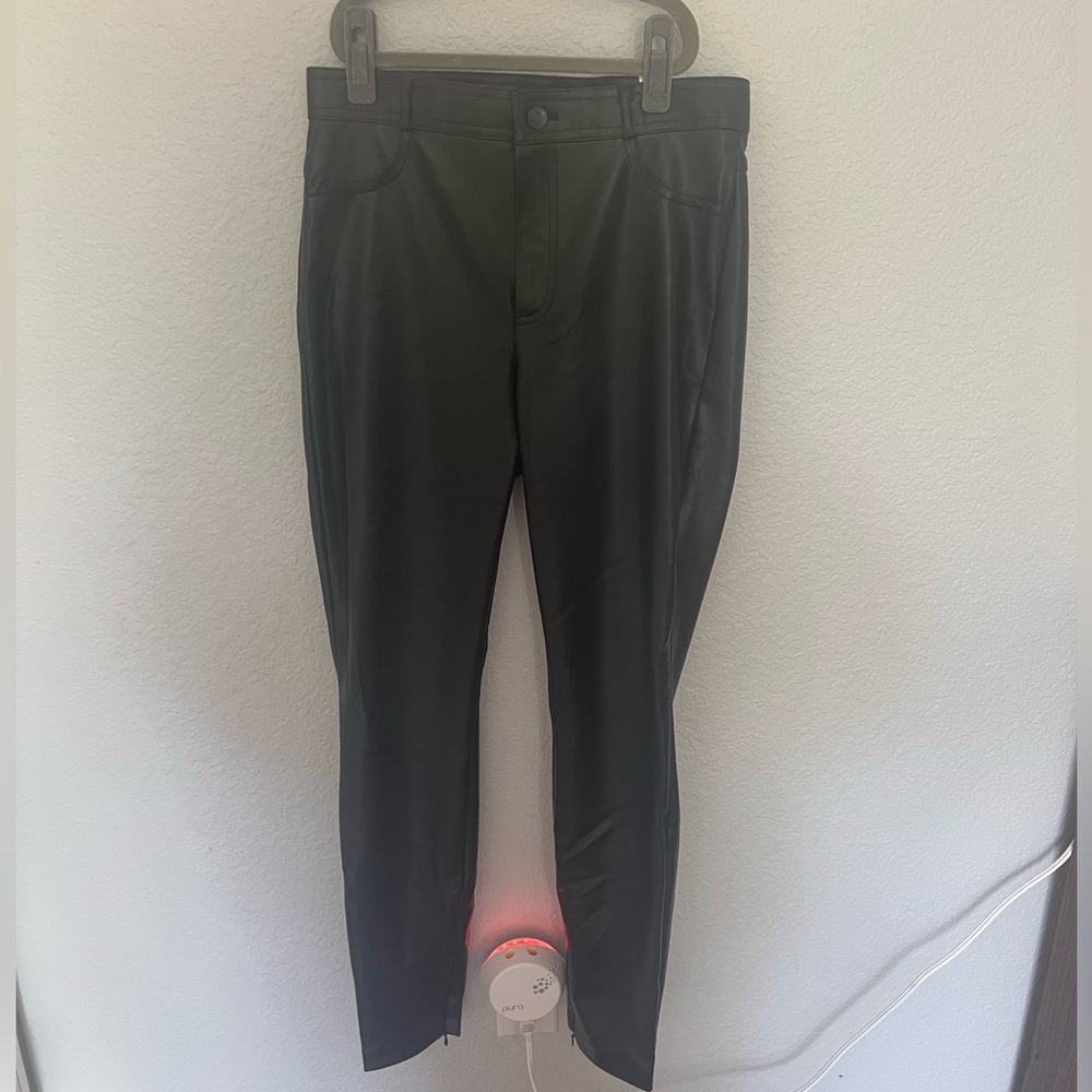 Zara High Rise Faux Leather Pants NWT